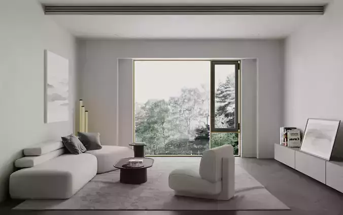 Modern living room dining room interior scenes 569