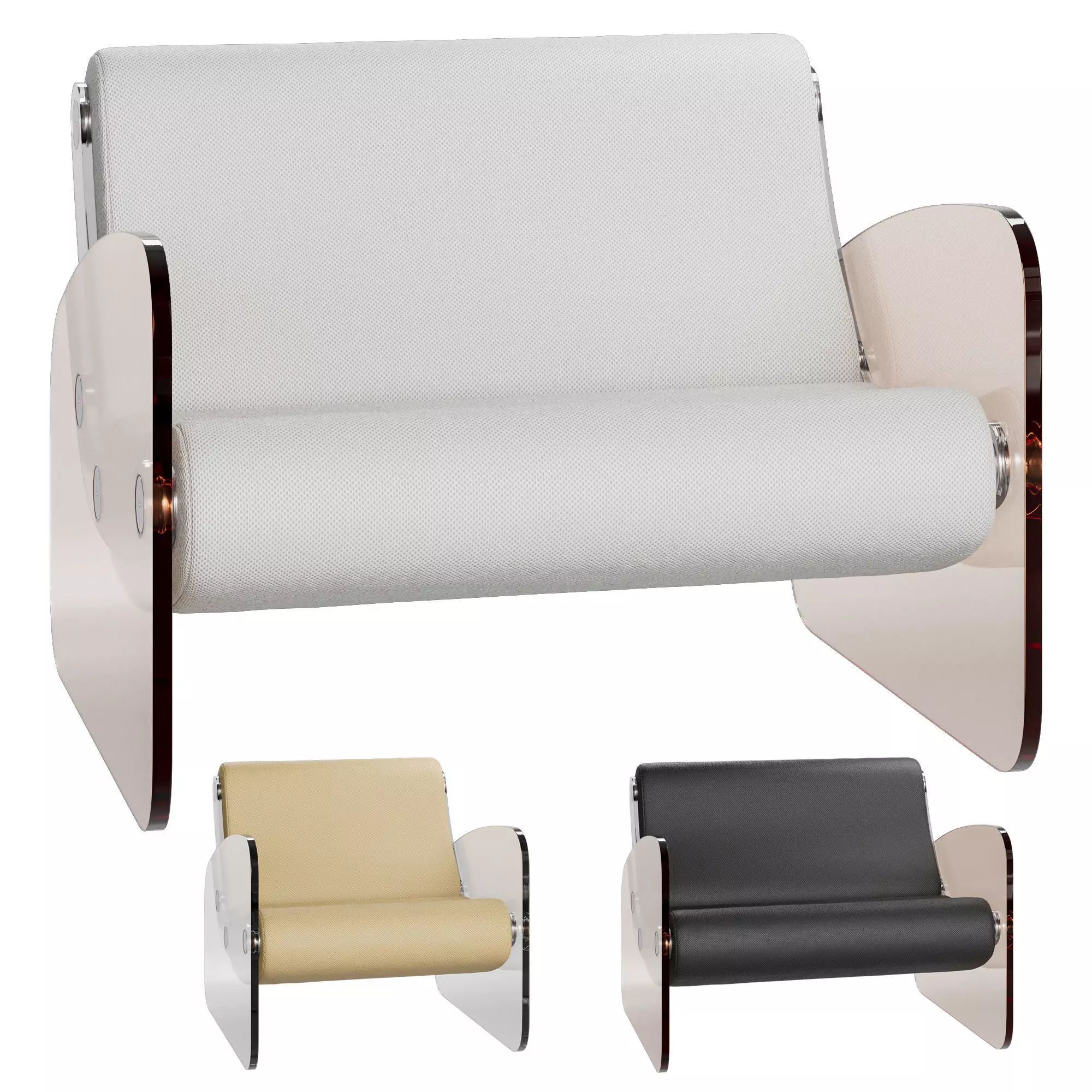 Kuumo outdoor set of 5 furniture models 3D Model Collection_4