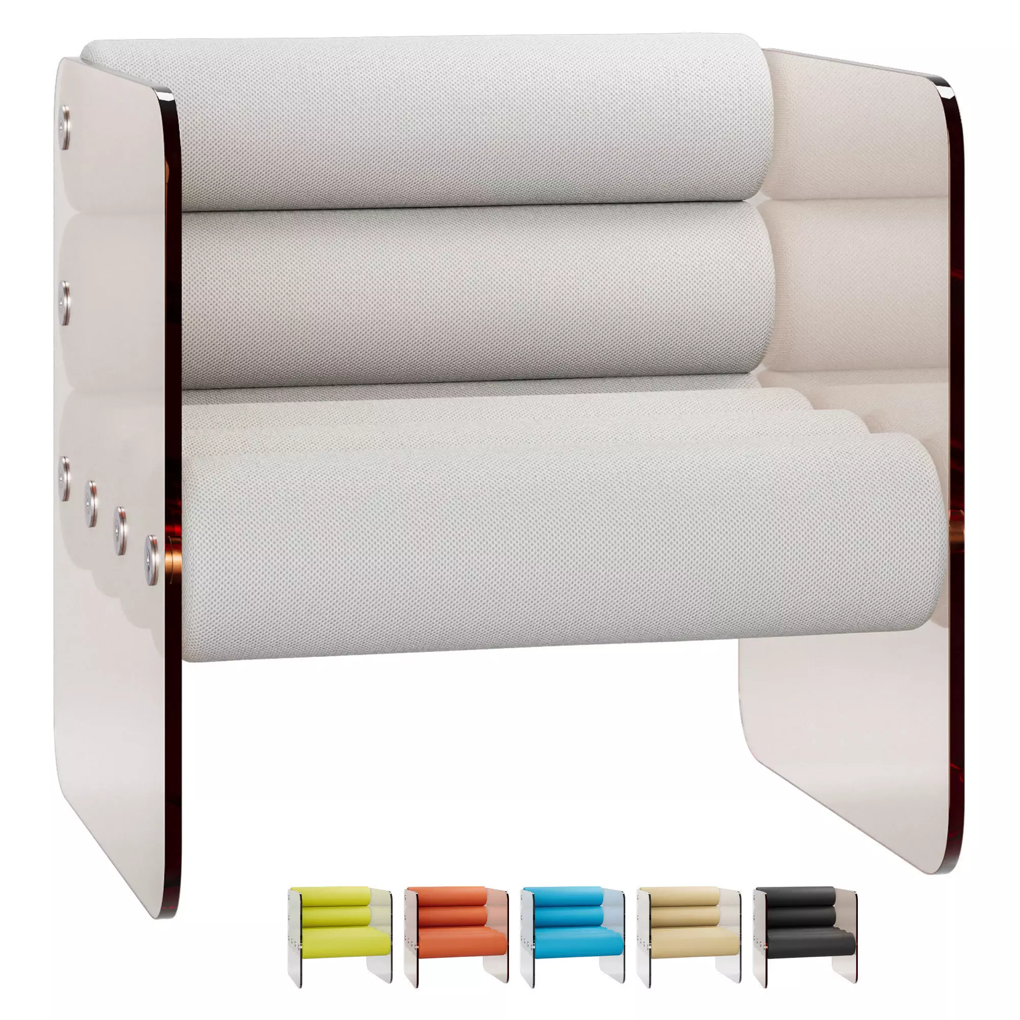 Kuumo outdoor set of 5 furniture models 3D Model Collection_3