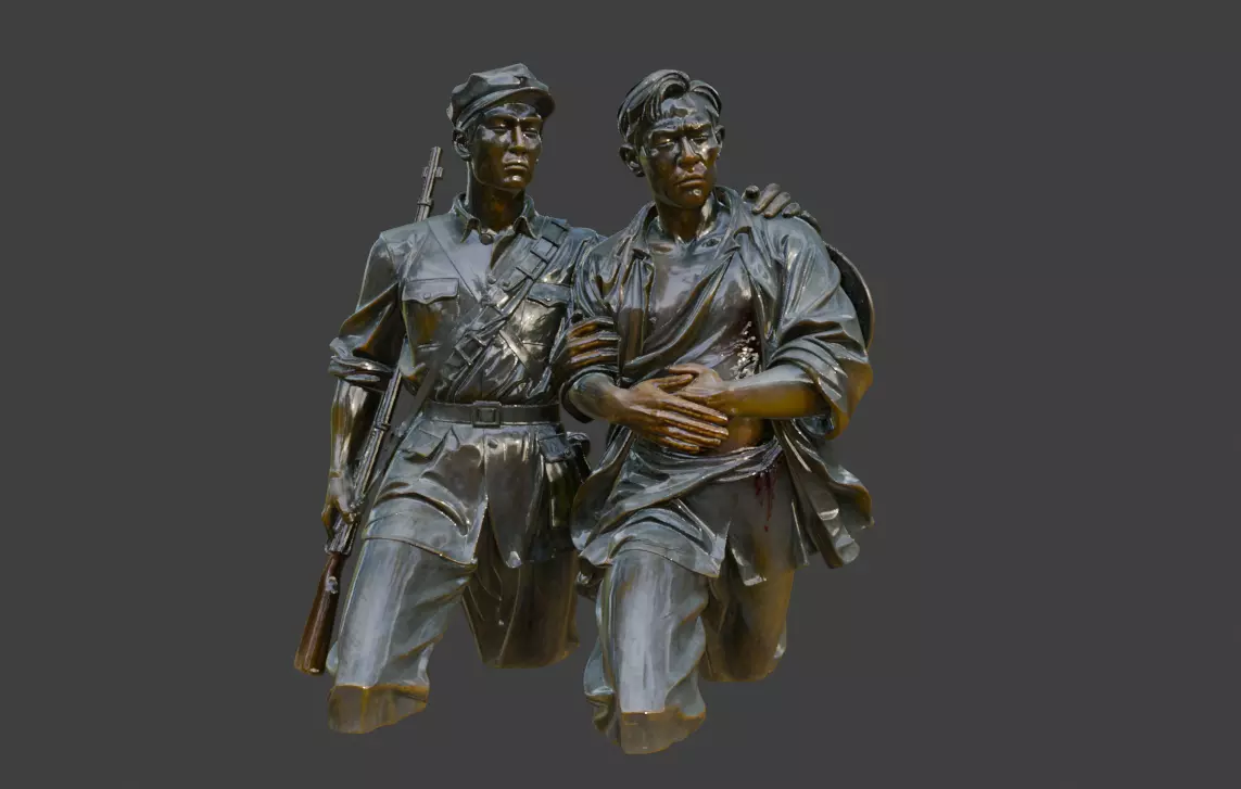 Military sculpture warrior military battle war hero soldier 3D print model