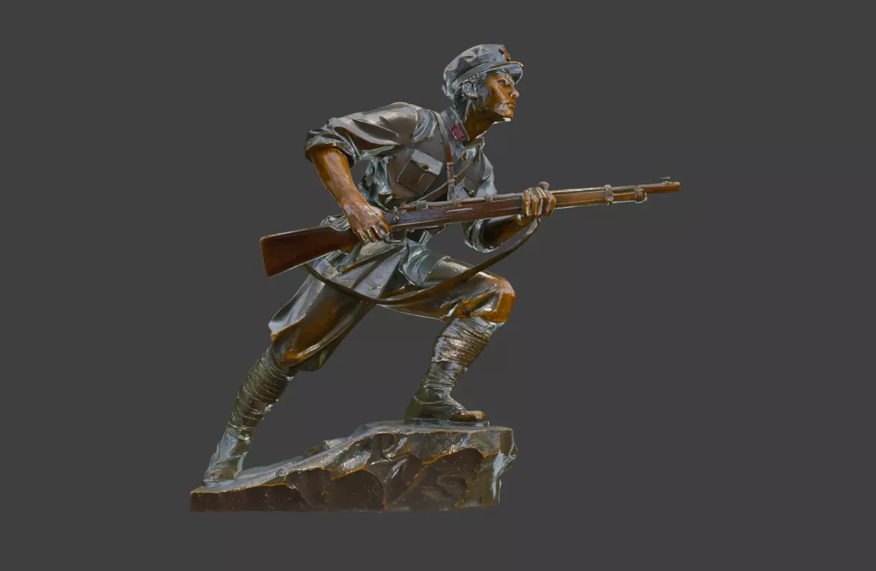 Military sculpture warrior  military battle war hero  soldier 3D print model_5