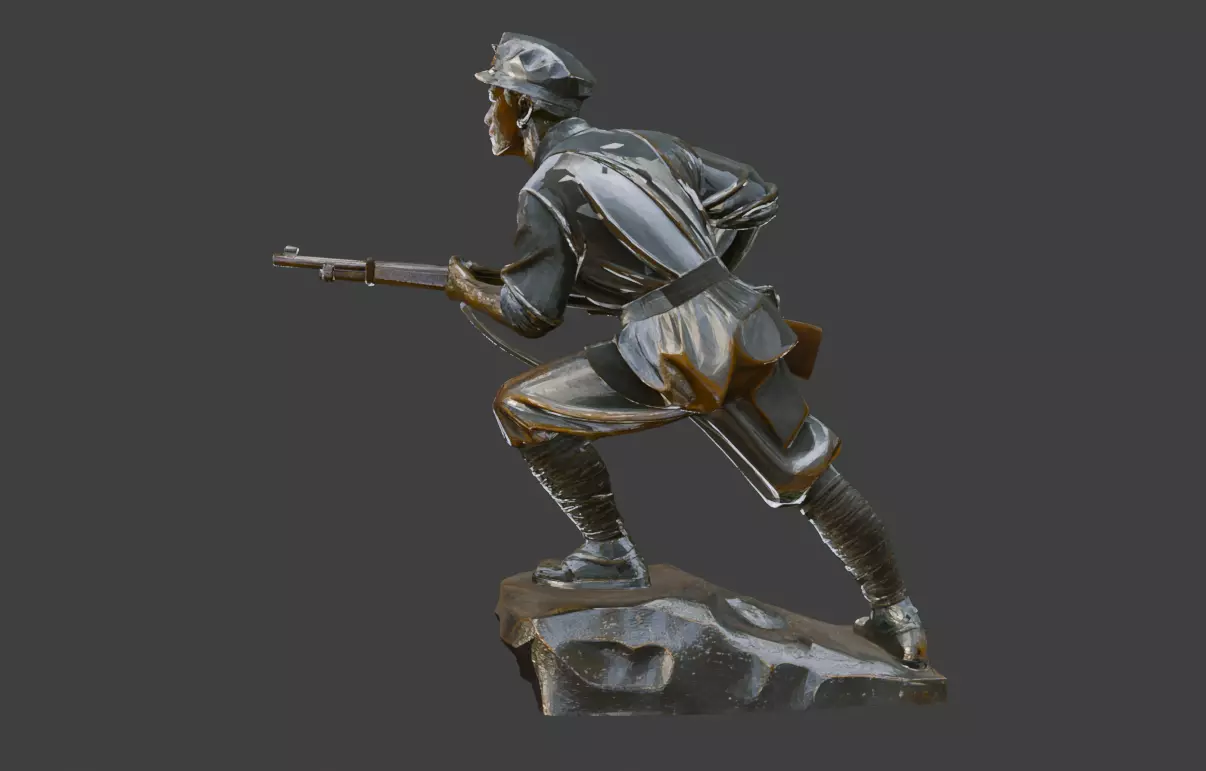 Military sculpture warrior  military battle war hero  soldier 3D print model_3