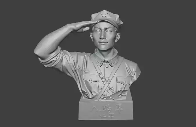 Military sculpture warrior  military battle war hero  soldier 3D print model