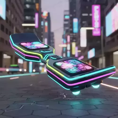 Futuristic Hoverboard 3D Model Sci-Fi Cartoon Vehicle Low-poly 3D model Futuristic Hoverboard 3D Model Sci-Fi Cartoon Vehicle Low-poly 3D model