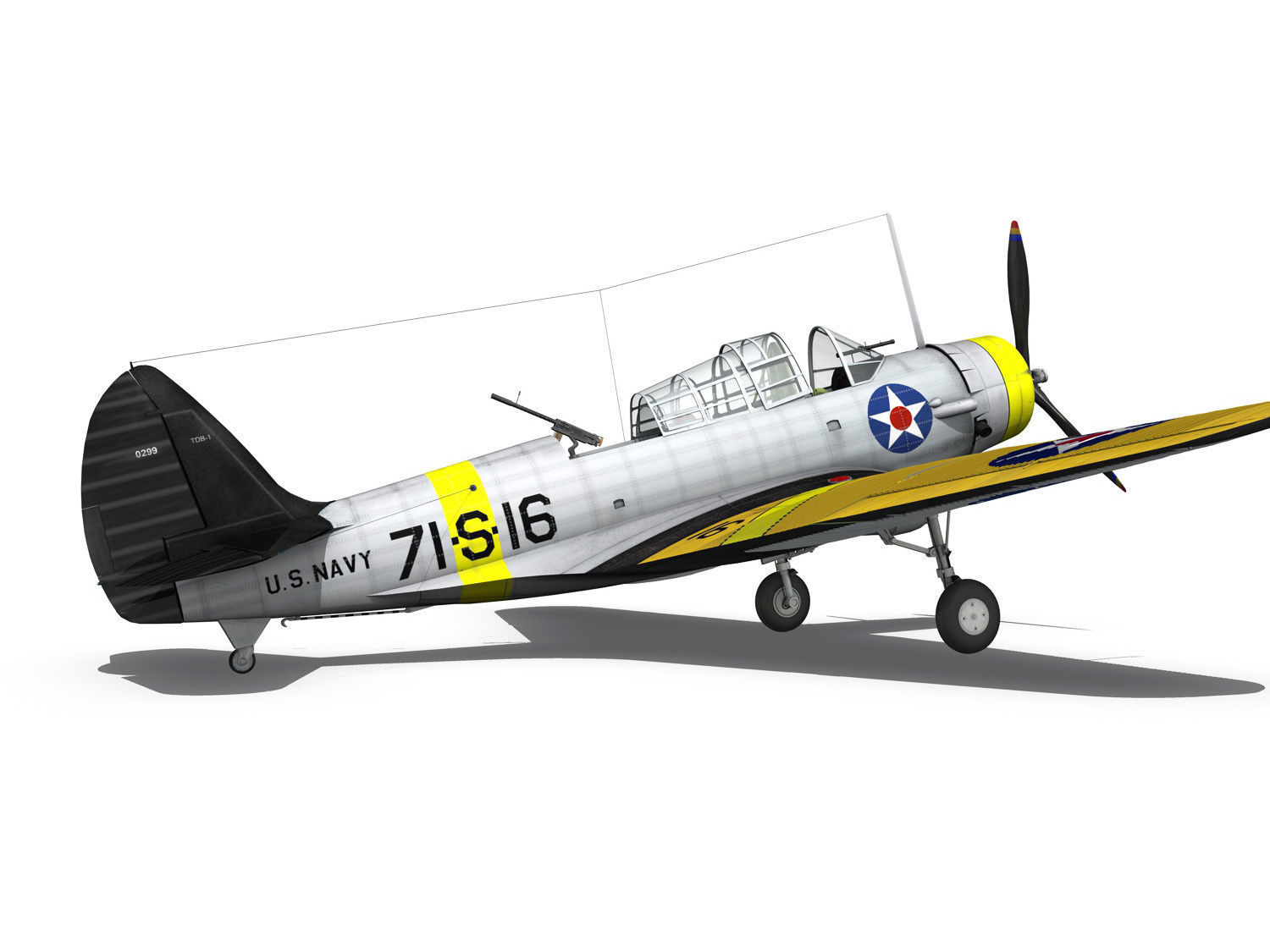 Douglas TDB-1 Devastator - 71S16 3D model_13
