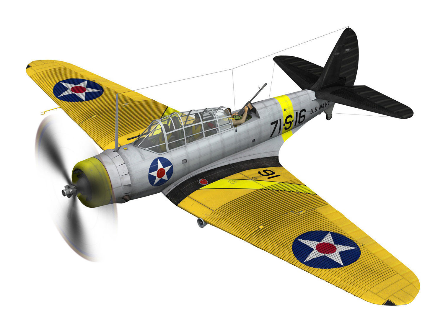 Douglas TDB-1 Devastator - 71S16 3D model_1