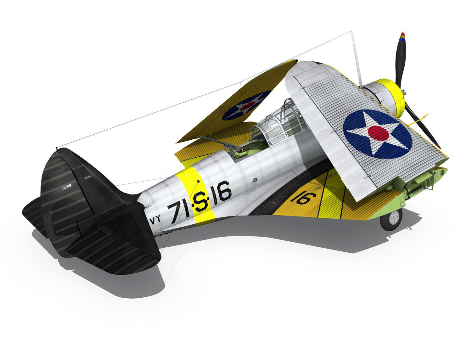 Douglas TDB-1 Devastator - 71S16 3D model_8