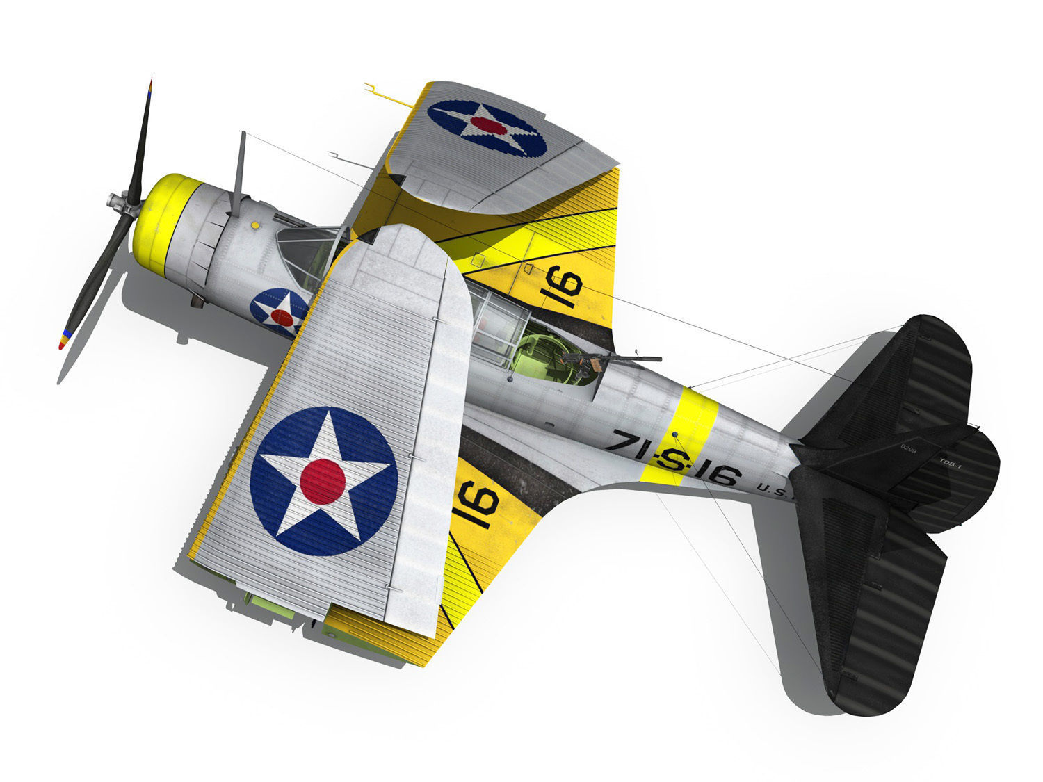 Douglas TDB-1 Devastator - 71S16 3D model_9