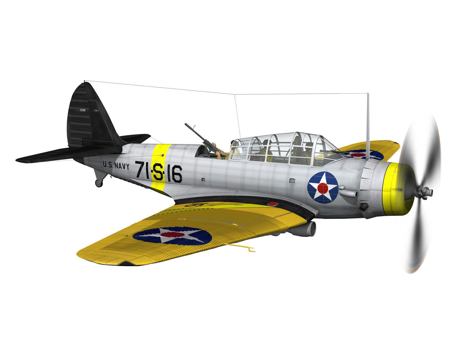 Douglas TDB-1 Devastator - 71S16 3D model_5