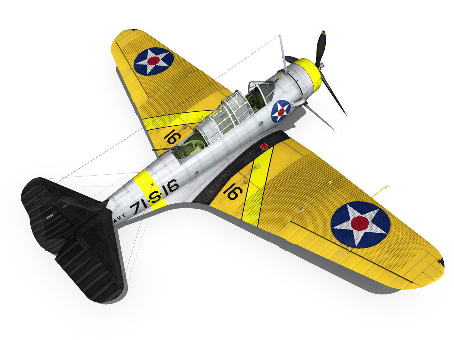 Douglas TDB-1 Devastator - 71S16 3D model_12