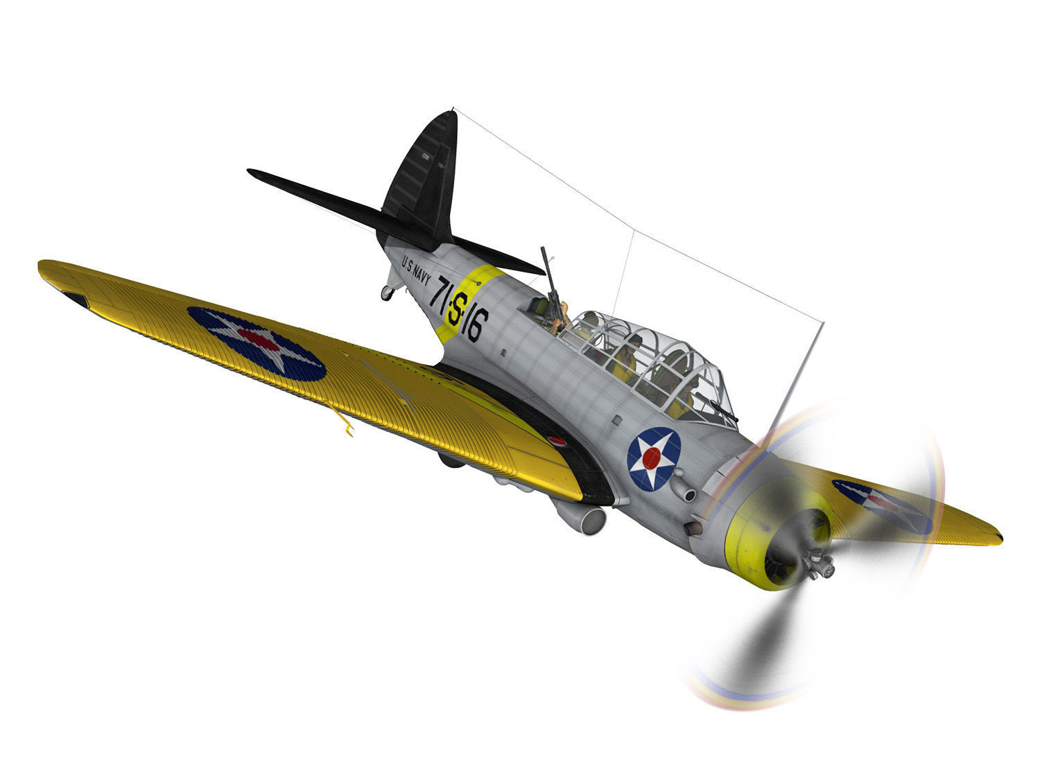 Douglas TDB-1 Devastator - 71S16 3D model_6