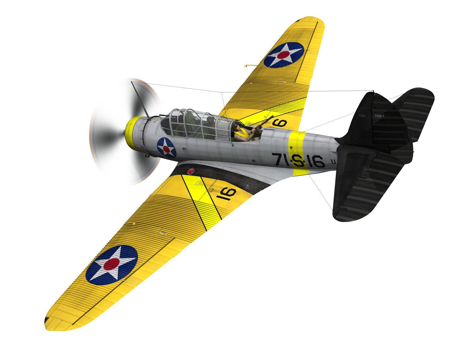 Douglas TDB-1 Devastator - 71S16 3D model_3