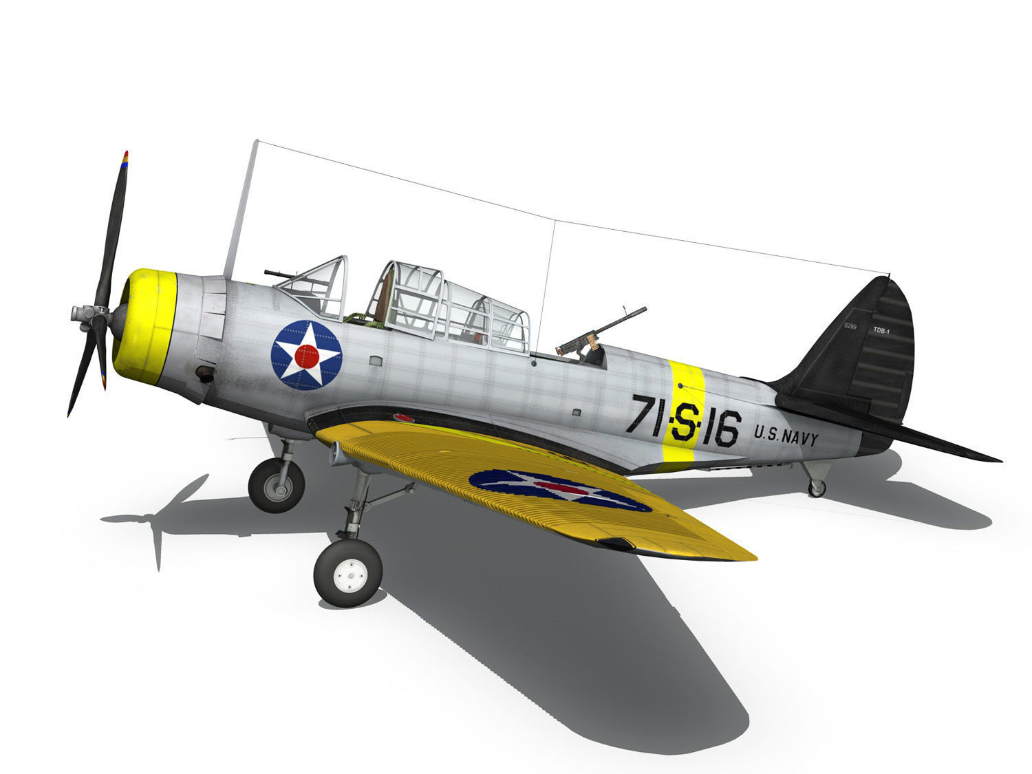 Douglas TDB-1 Devastator - 71S16 3D model_11