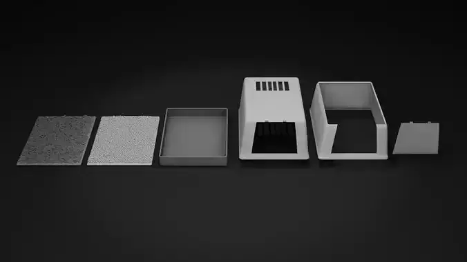  Cat Litter Box Includes Clay and Tofu Litter