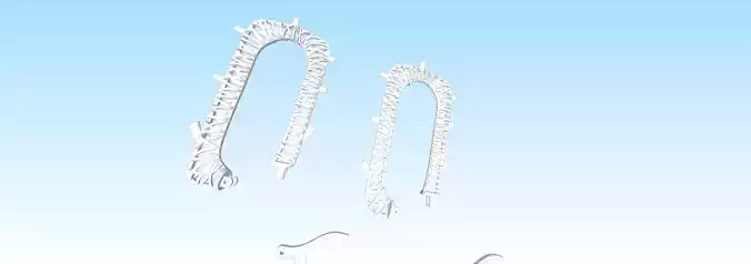 high-quality 3D model of elegant earrings