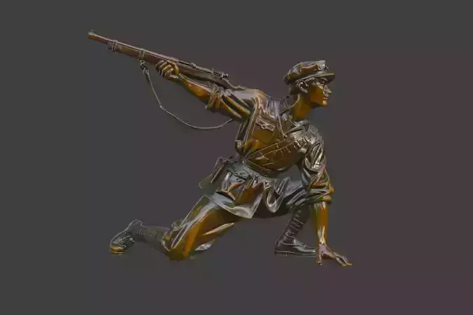 Military sculpture warrior  military battle war hero  soldier