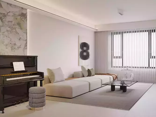 Modern living room dining room interior scenes 576