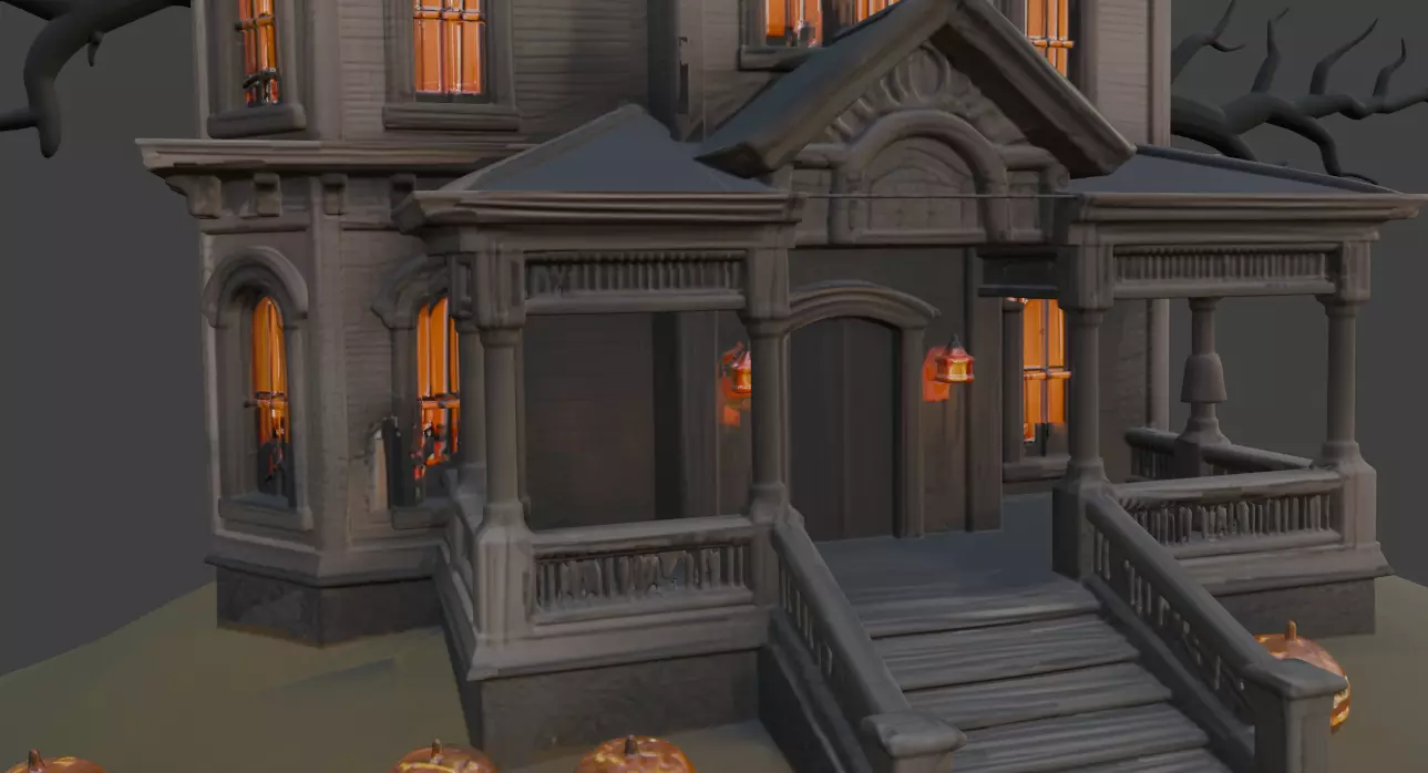 Spooky Halloween Mansion 3D print model_4