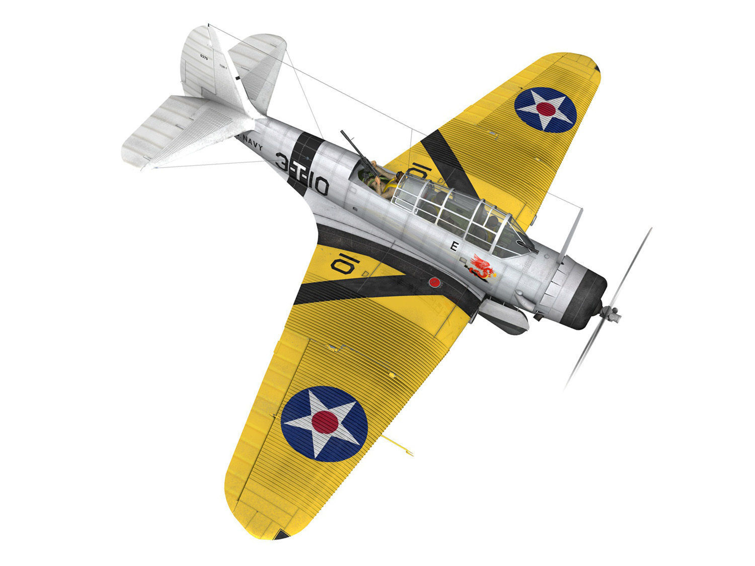 Douglas TDB-1 Devastator - 3T10  3D model_6