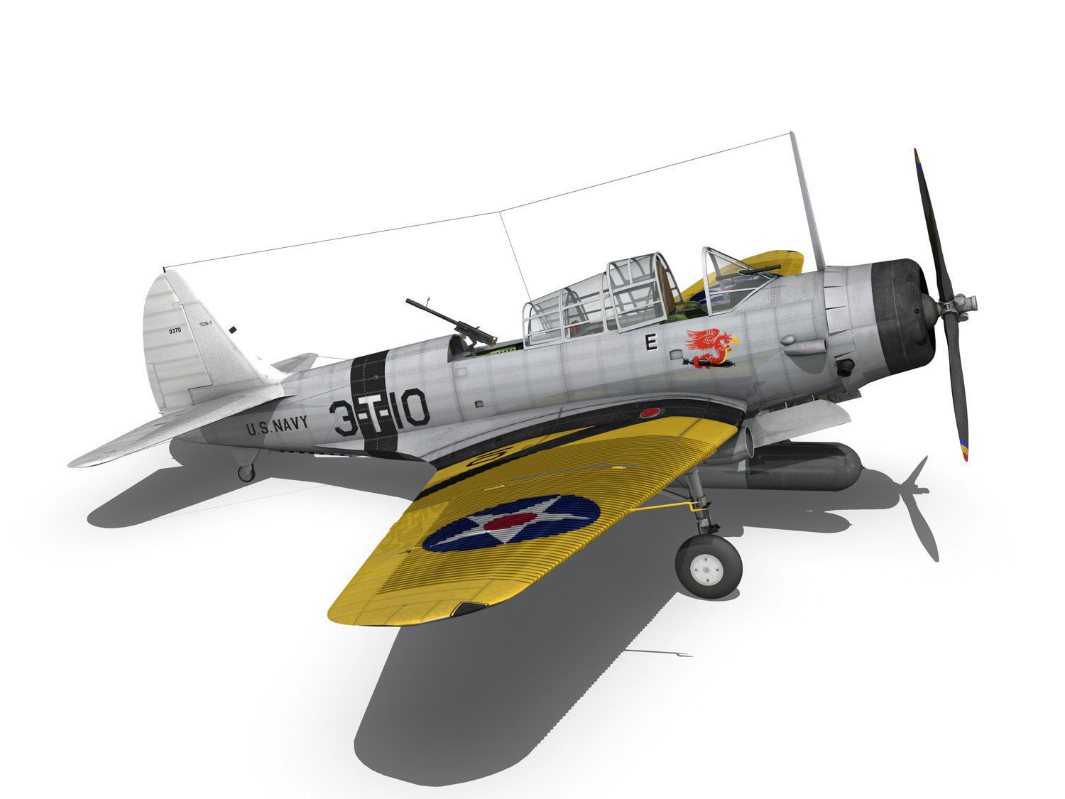 Douglas TDB-1 Devastator - 3T10  3D model_9