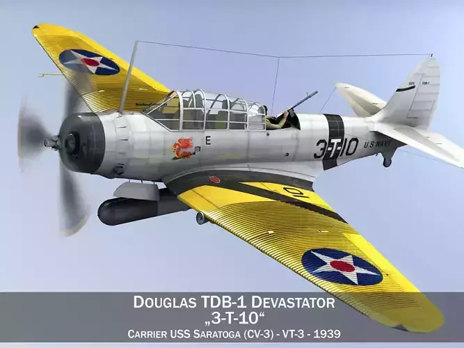 Douglas TDB-1 Devastator - 3T10  3D model