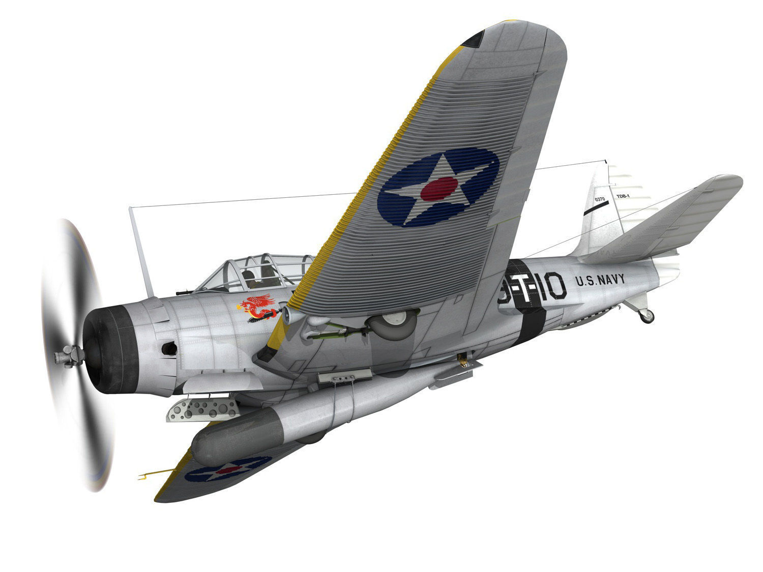 Douglas TDB-1 Devastator - 3T10  3D model_2