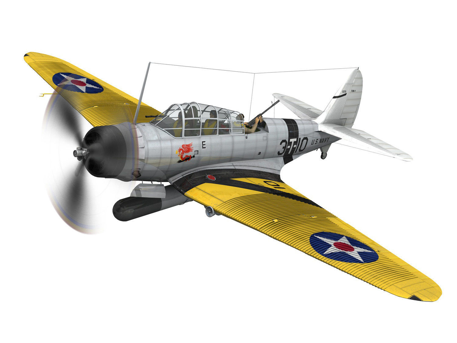 Douglas TDB-1 Devastator - 3T10  3D model_1