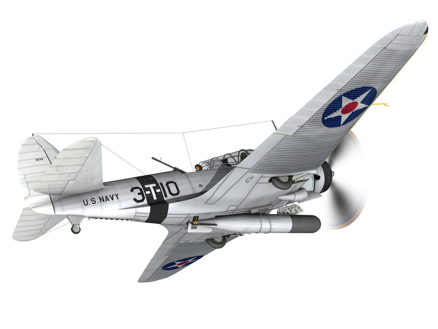Douglas TDB-1 Devastator - 3T10  3D model_3