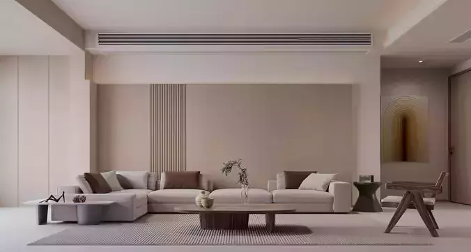 Modern living room dining room interior scenes 581