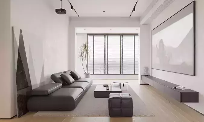 Modern living room dining room interior scenes 582