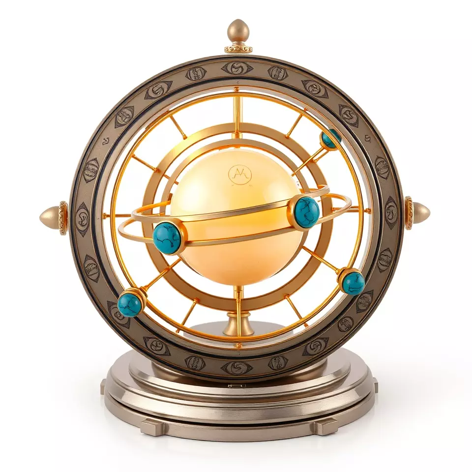 Celestial Orrery Bronze model pack Low-poly 3D model_3