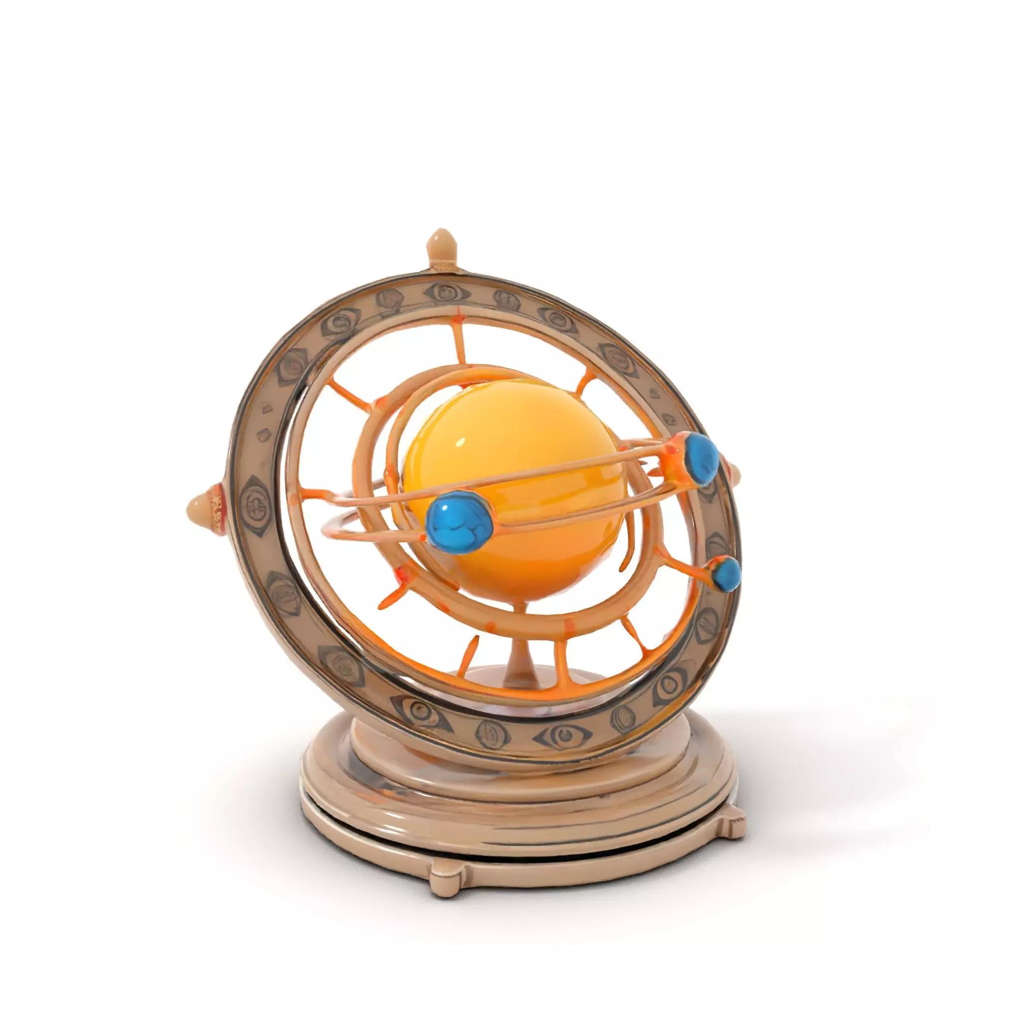 Celestial Orrery Bronze model pack Low-poly 3D model_17