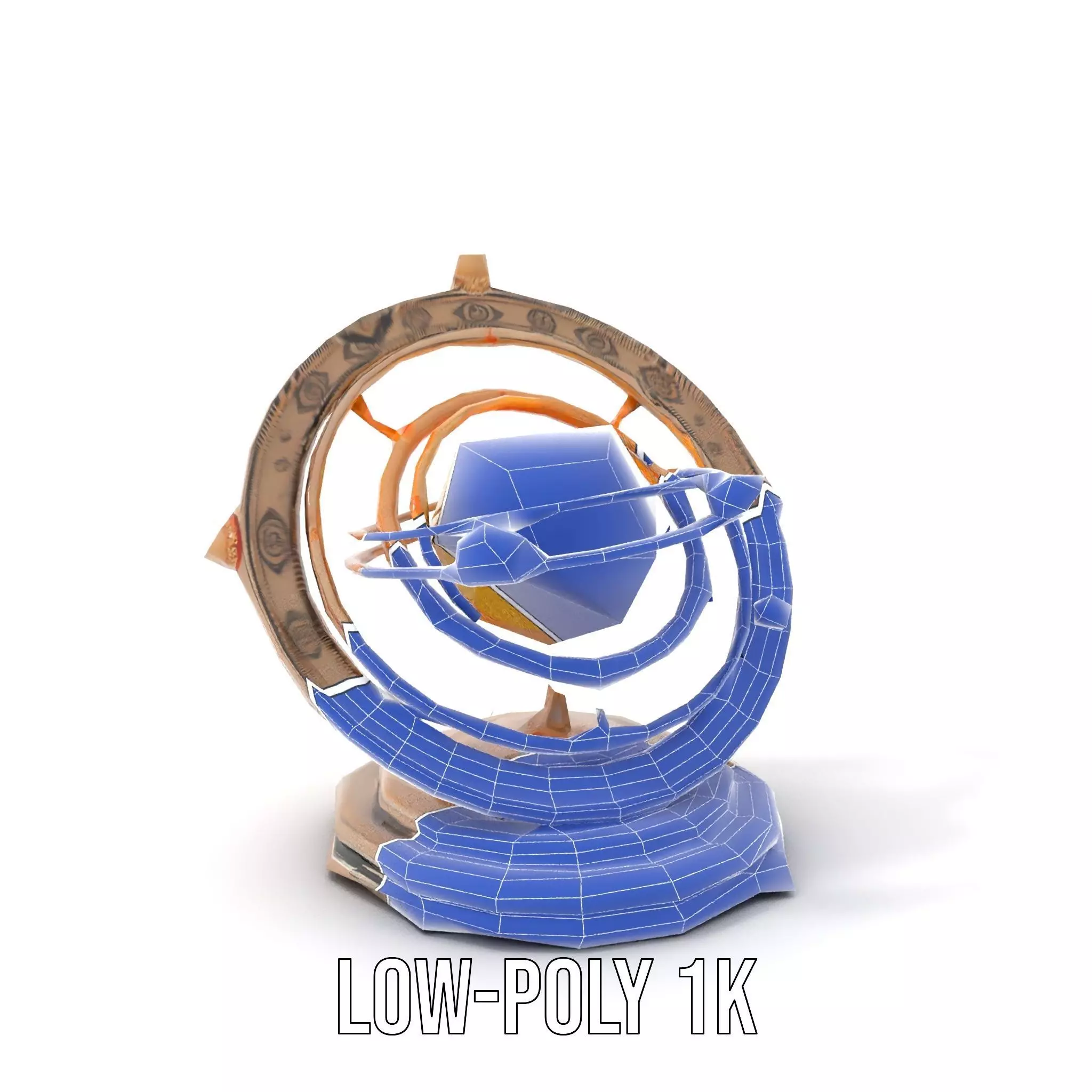 Celestial Orrery Bronze model pack Low-poly 3D model_21