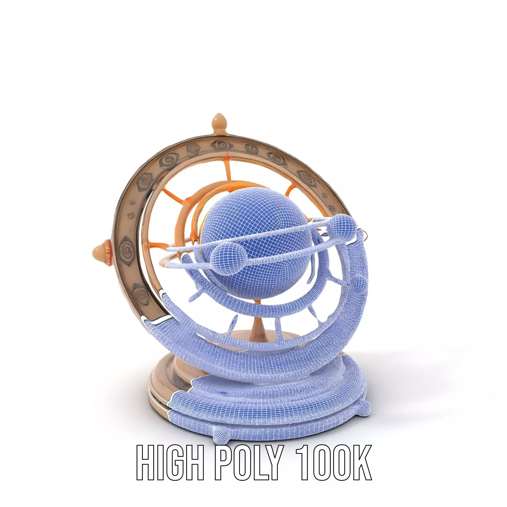Celestial Orrery Bronze model pack Low-poly 3D model_5