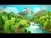 Cartoon Forest Road  River Scene 3D model_1