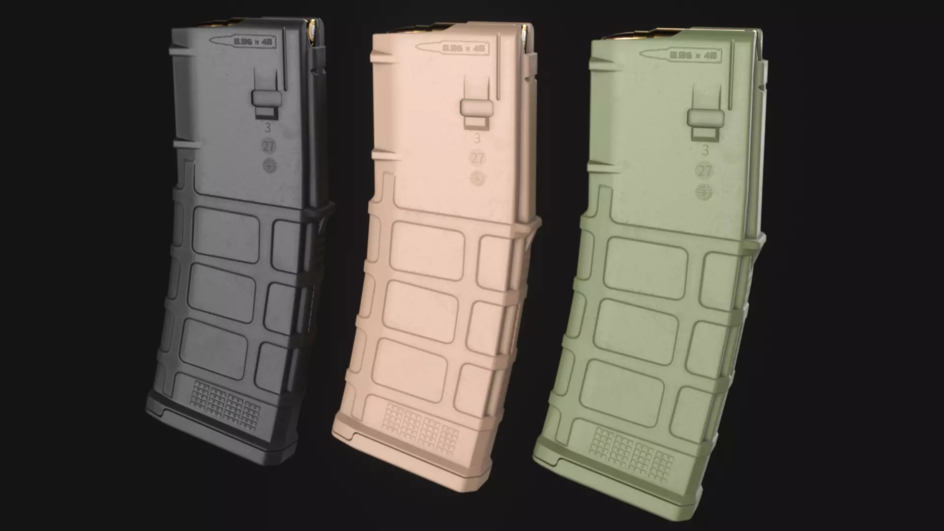 RobArms XCR-L Rifle - Game Asset Low-poly 3D model_20