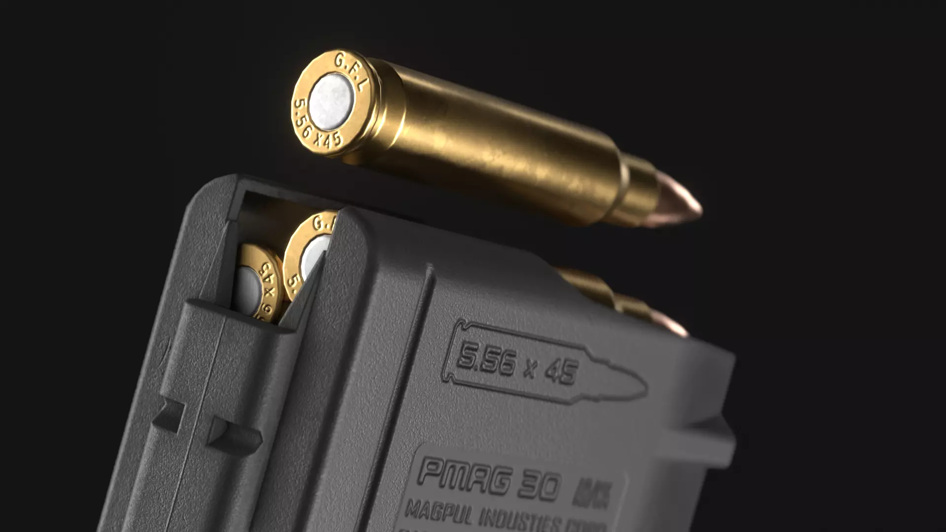 RobArms XCR-L Rifle - Game Asset Low-poly 3D model_21