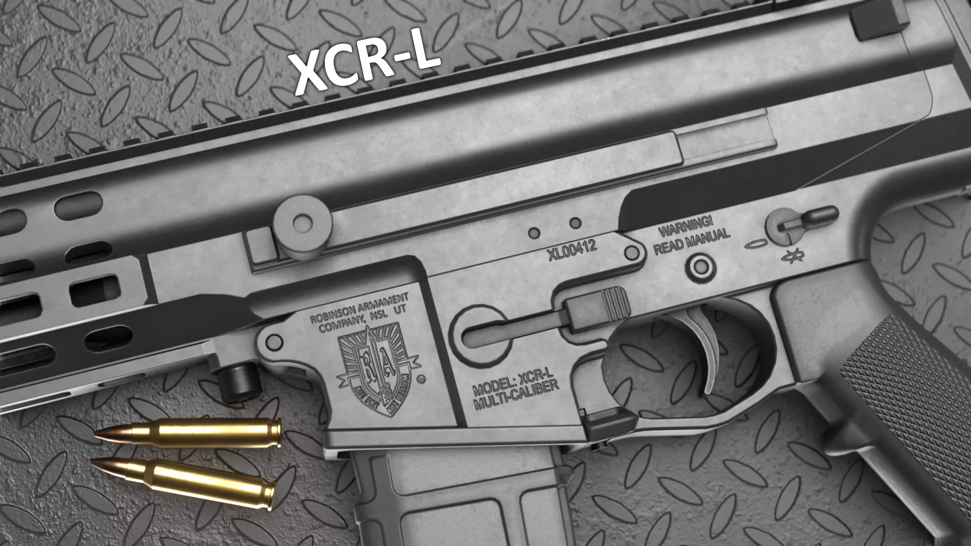 RobArms XCR-L Rifle - Game Asset Low-poly 3D model_0