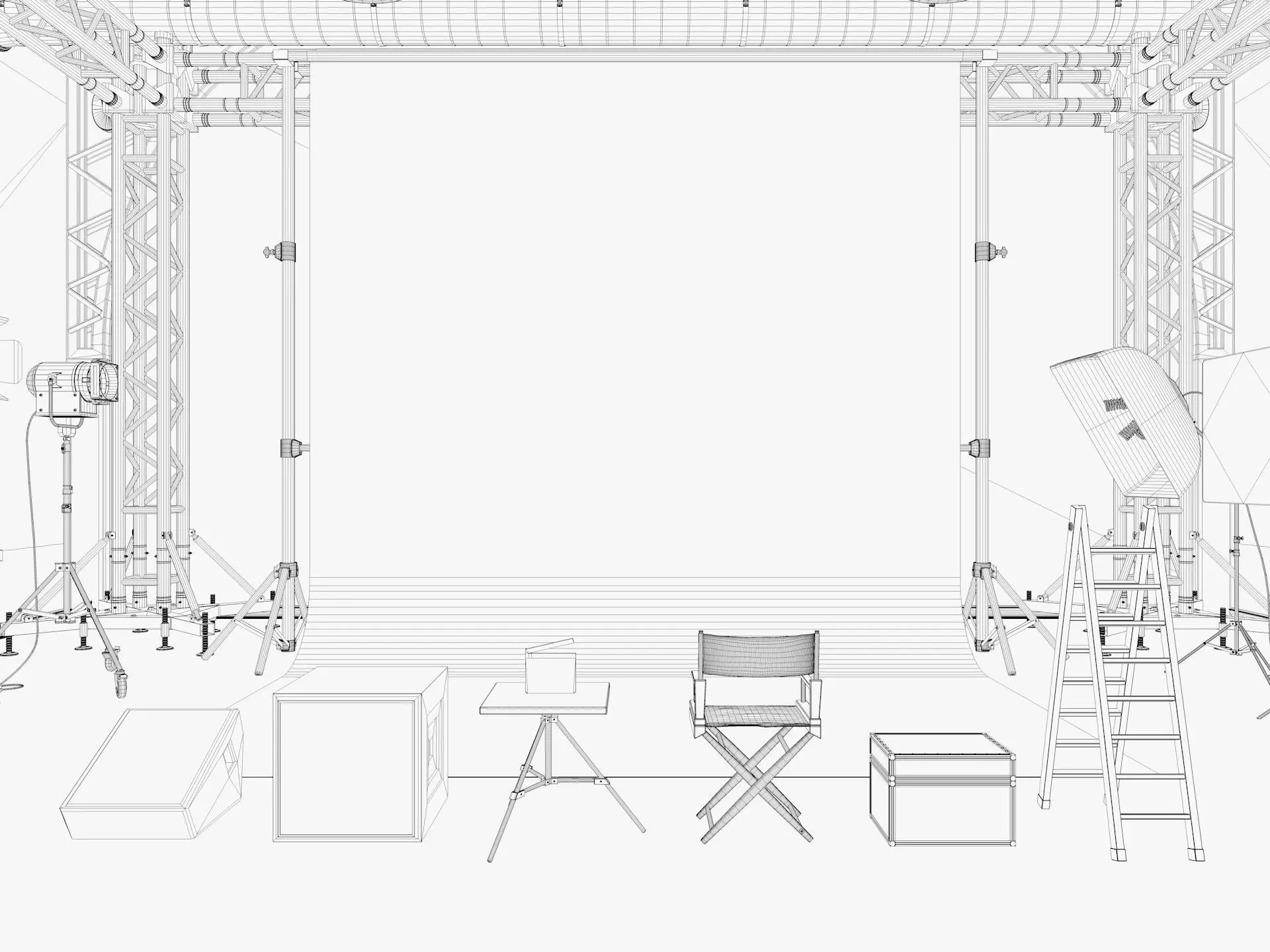 Loft Photo Studio scene 2 3D model_18