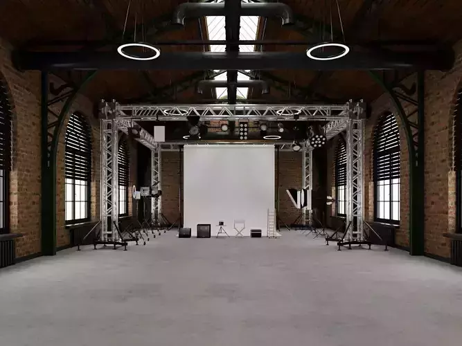 Loft Photo Studio scene 2 3D model Loft Photo Studio scene 2 3D model