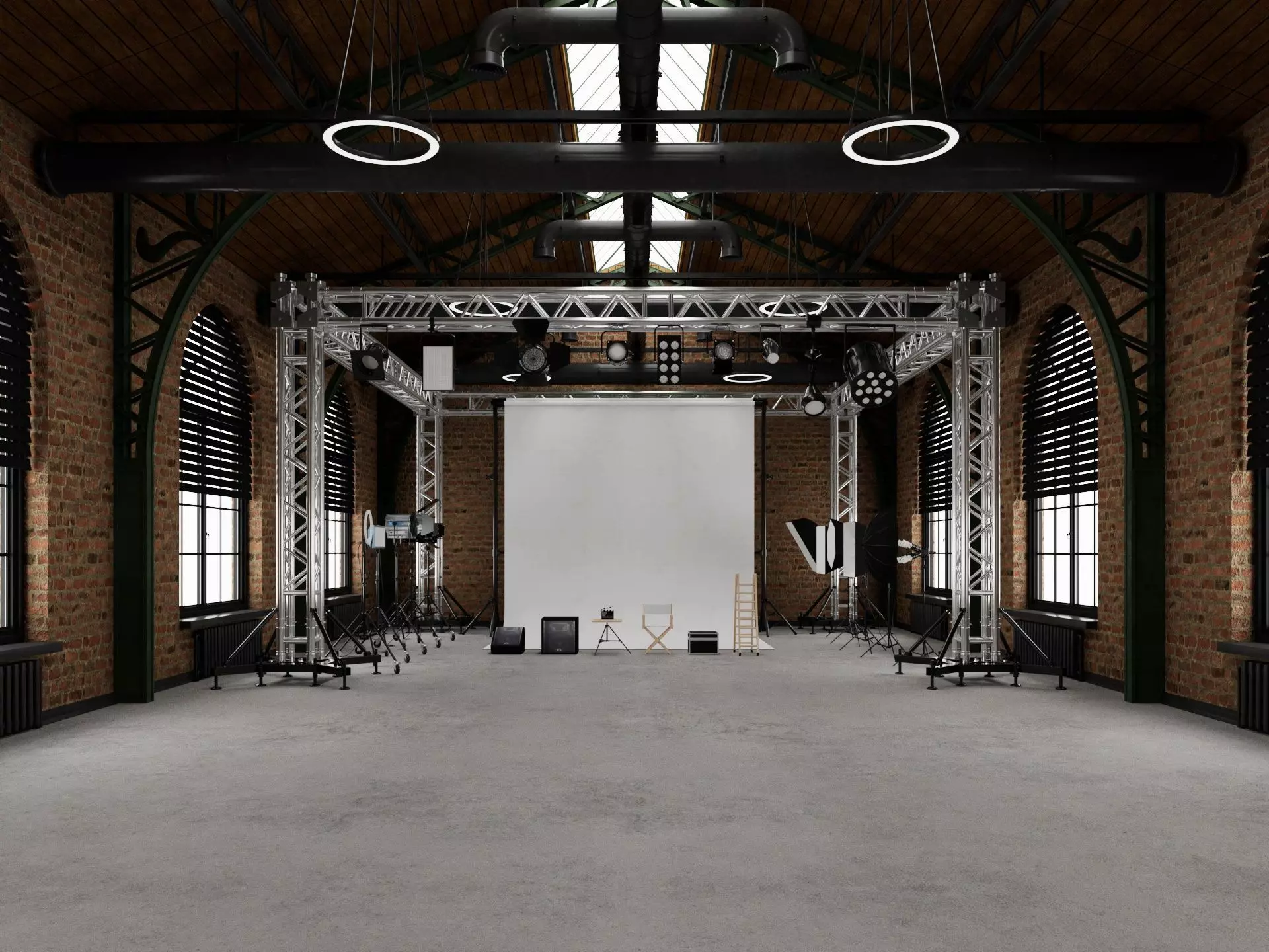 Loft Photo Studio scene 2 3D model_0