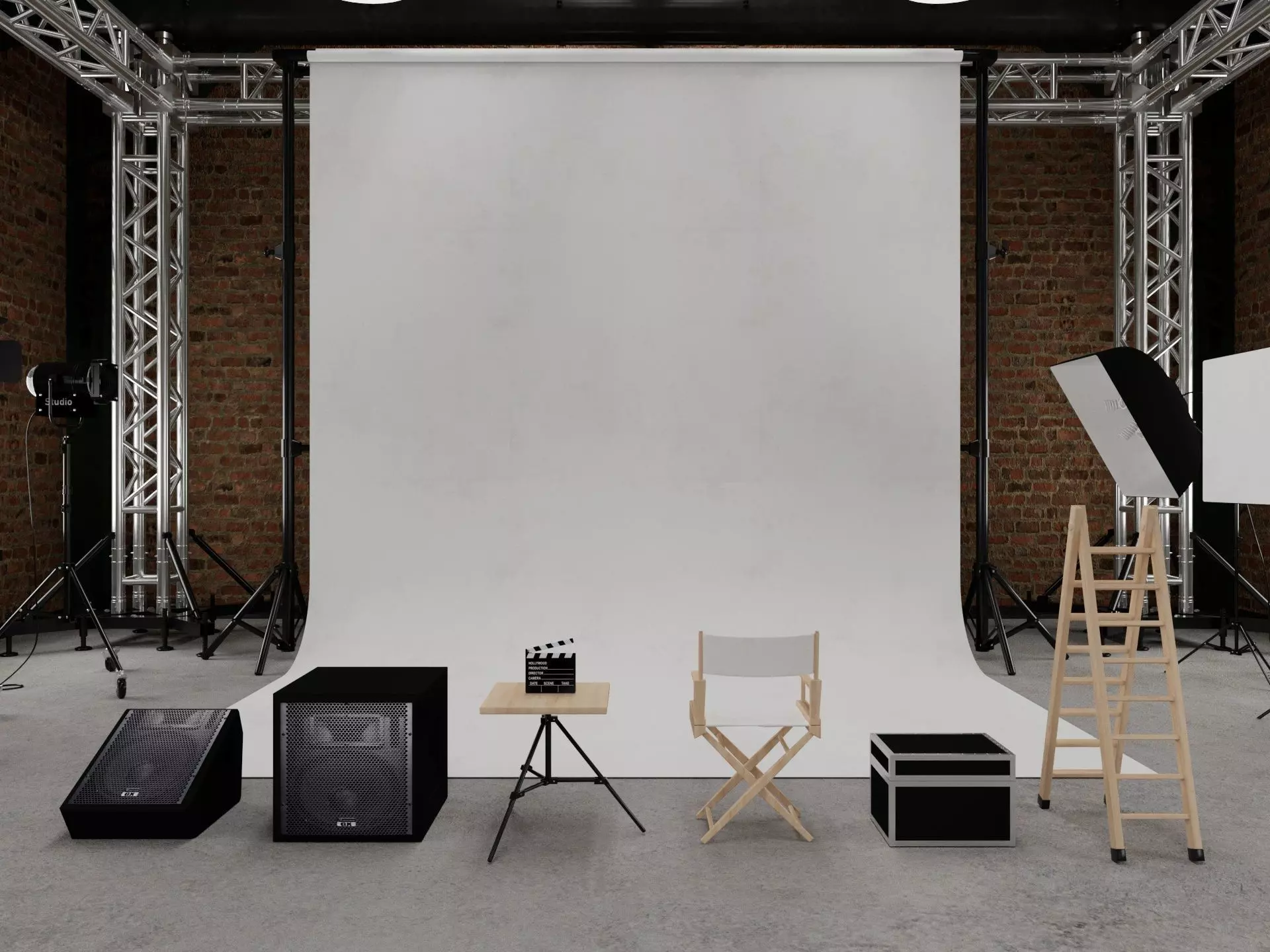 Loft Photo Studio scene 2 3D model_7