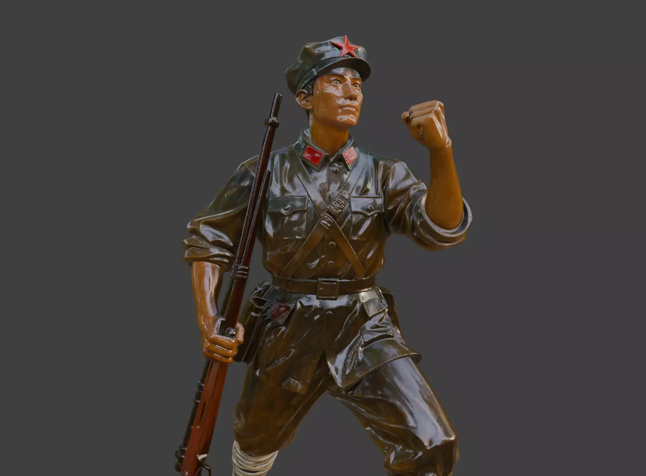 Military sculpture warrior  military battle war hero  soldier 3D print model_1