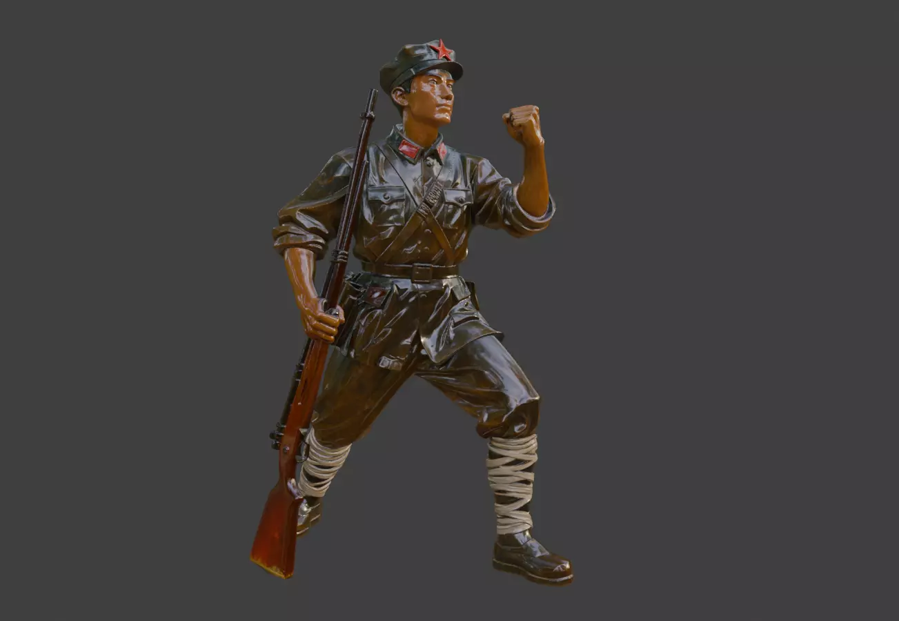 Military sculpture warrior  military battle war hero  soldier 3D print model_0