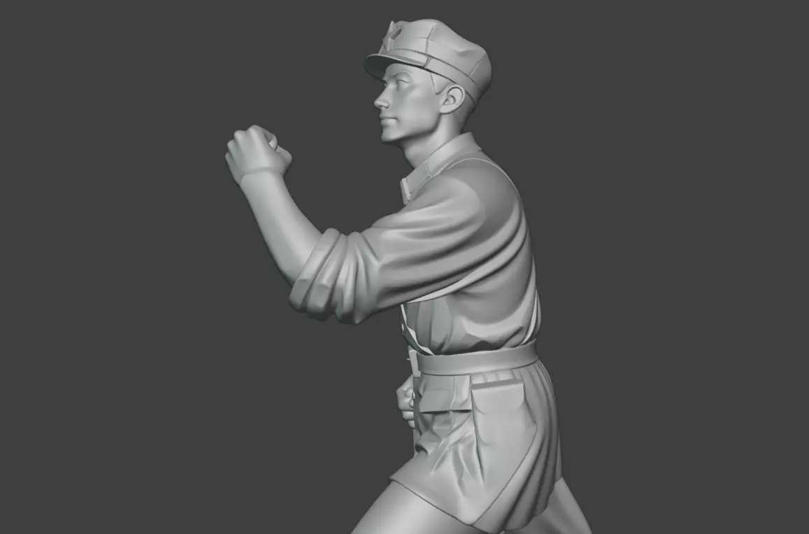 Military sculpture warrior  military battle war hero  soldier 3D print model_3