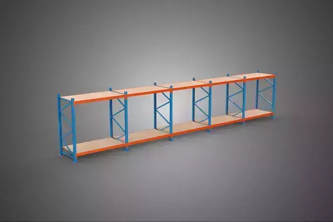 HORIZONTAL WOOD STEEL WAREHOUSE METAL SHELVING STORAGE RACK TRAY