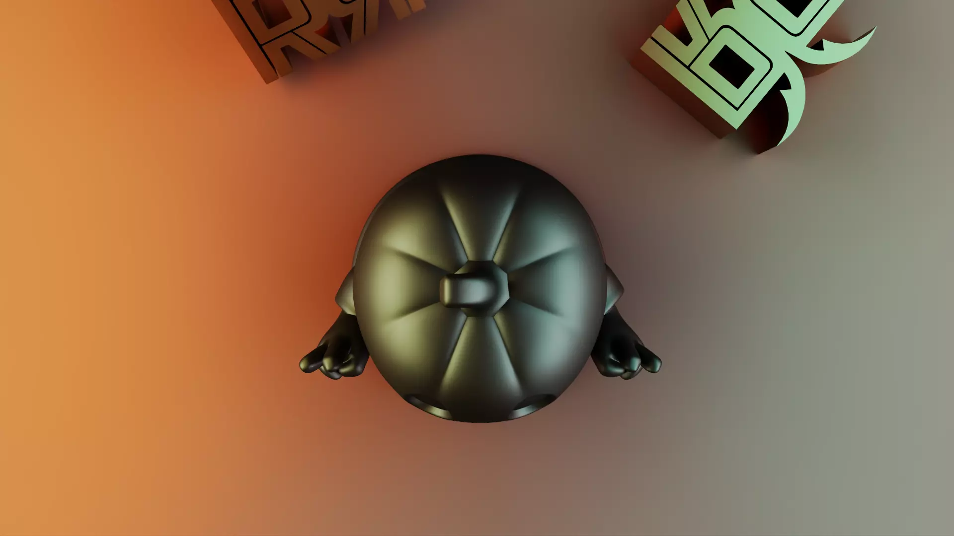 Halloween Cute Peace Sign Ghost 3D print model_8