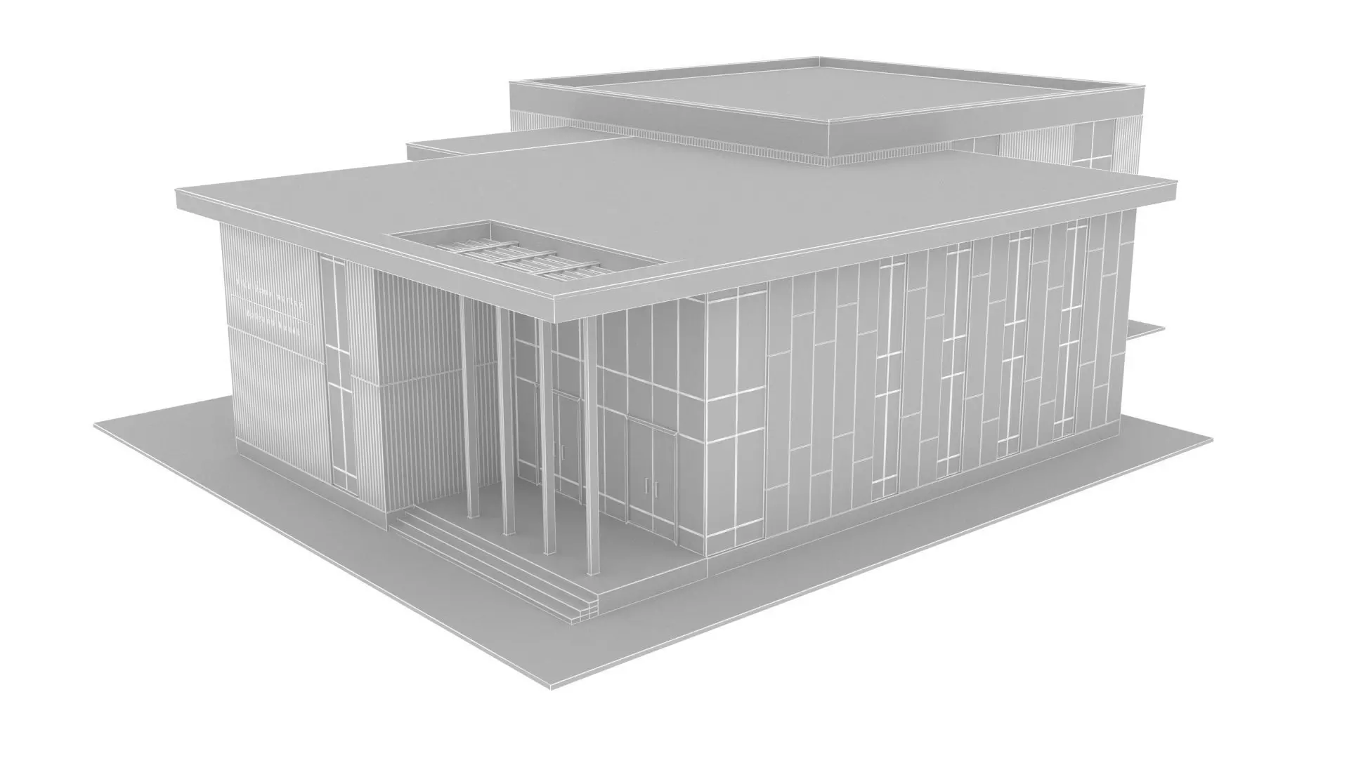 University Low-poly 3D model_15