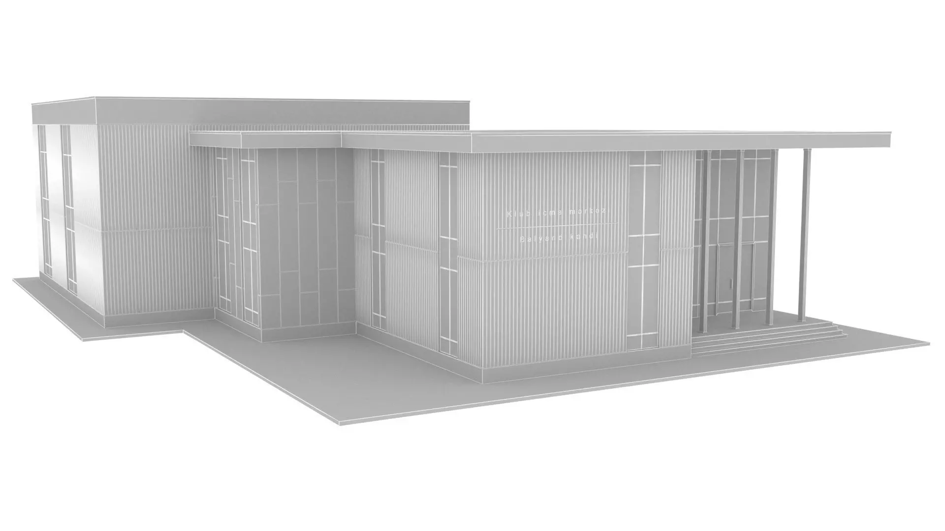 University Low-poly 3D model_13