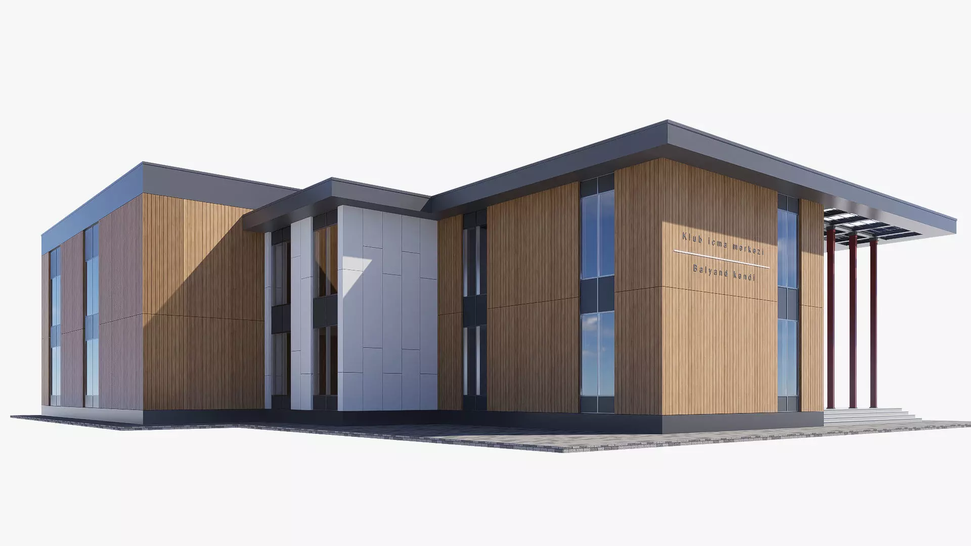 University Low-poly 3D model_9